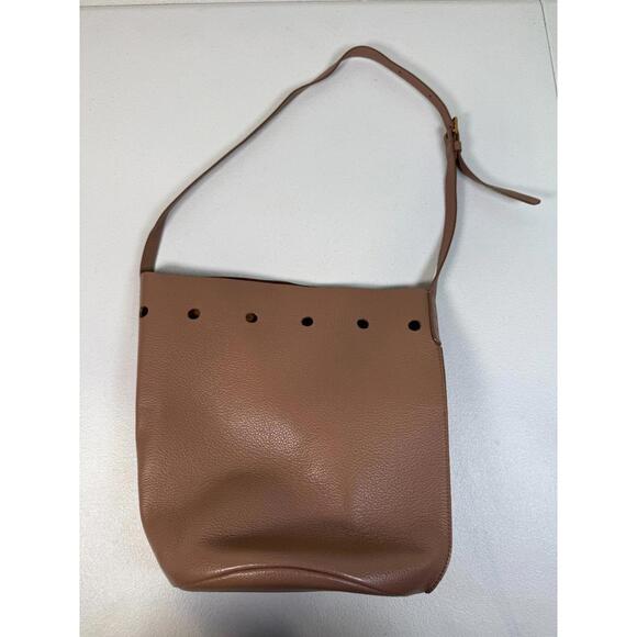 Mansur Gavriel Tan Champagne Bucket Bag with Missing Drawstrings and Stains - Picture 4 of 11
